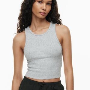 TNA Heather Gray Ribbed Top